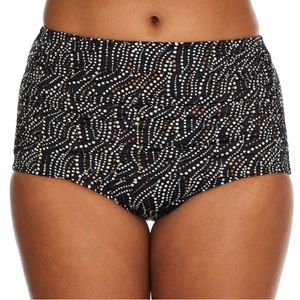 Miraclesuit Women's Norma Jean Retro High Waist Tummy Control Swim Bottom sz 16